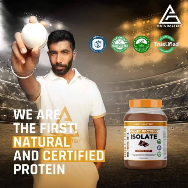 NATURALTEIN Natural Whey Protein Isolate Caffe Mocha - 1 kg (Naturally flavored, Non GMO, No Artificial Sweeteners).… - Image 6