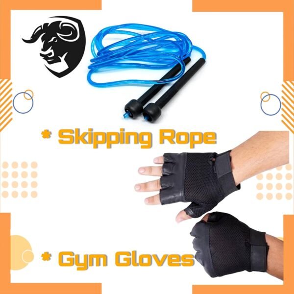 BULLAR Home Gym Set, 8kg to 20kg with 3 Straight Curl Rod and 2 Dumbbell Rods, Gym Combo, and Home Workout Equipments with PVC Weights Plates (10kg set) - Image 5