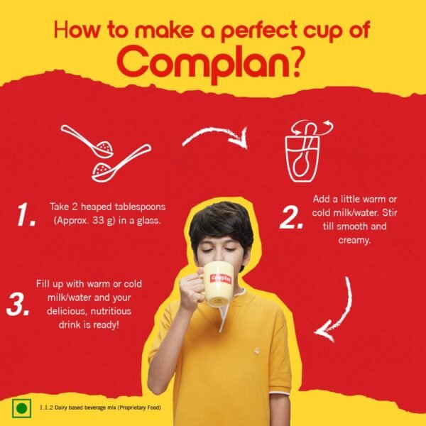 Complan Nutrition Drink Powder for Children, Royale Chocolate Flavour, 500 g Jar | Nutrition drink for kids with protein & 34 vital nutrients - Image 7