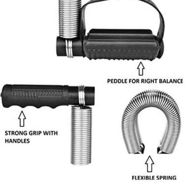 RPC99® Tummy Trimmer Single Spring Ab Exerciser Fat Burner for Men & Women Ab Exerciser (Black) - Image 2