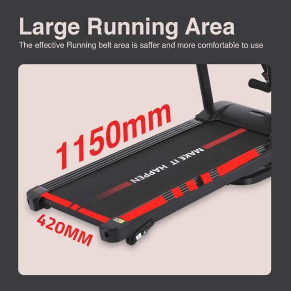MAXPRO PTM405M 4.5HP Peak DC Motor Multifunction Foldable Treadmill with Massager, Free Diet Plan,Max.Speed 14km/hr, Fit Show App, Fitness Running Machine for home use with LED Display - Image 7