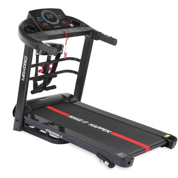 MAXPRO PTM405M 4.5HP Peak DC Motor Multifunction Foldable Treadmill with Massager, Free Diet Plan,Max.Speed 14km/hr, Fit Show App, Fitness Running Machine for home use with LED Display