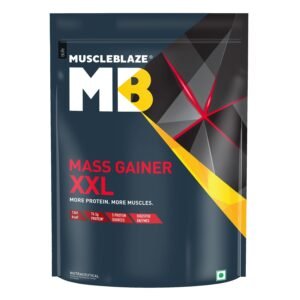 MuscleBlaze Mass Gainer XXL (Chocolate, 1kg / 2.2lbs, 10 Servings) | With Complex Carbs, High Protein & Digestive Enzymes