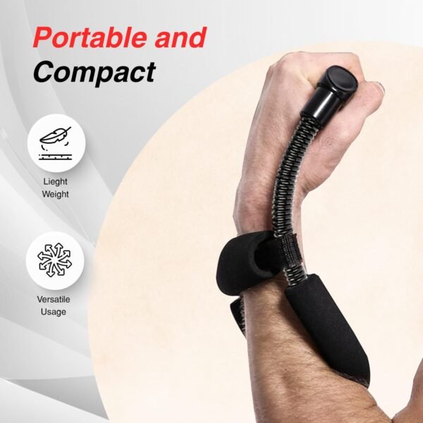 Amazon Brand - Symactive Forearm Strengthener | Wrist & Grip Fitness Equipment | For Home & Gym (Black) - Image 4