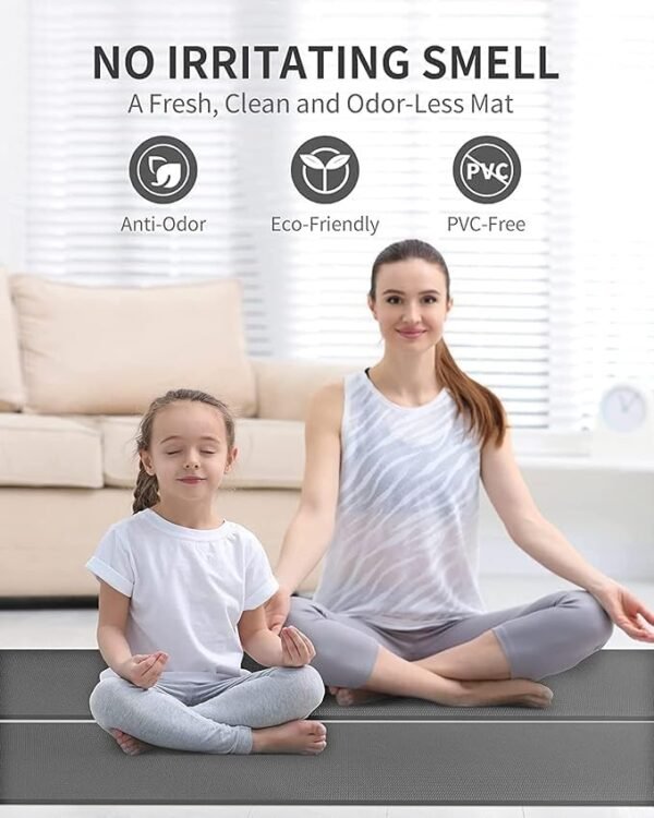 WARISI Yoga Mat, 4MM Thick, Dual Color, for Pilates, Exercise, Weightlifting, Crossfit (Grey) - Image 5