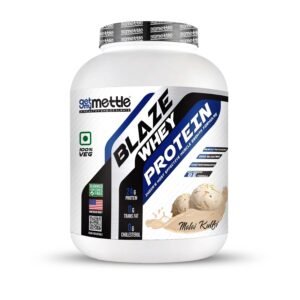 swasthum Getmymettle Blaze Whey Protein|24G Protein|10.66G Bcaa|8.09G Glutamine|100% Natural Whey, Lean Muscle Growth, With Digestive Enzyme And Advanced D.E Formula|Whey Protein (Malai Kulfi, 2Kg)