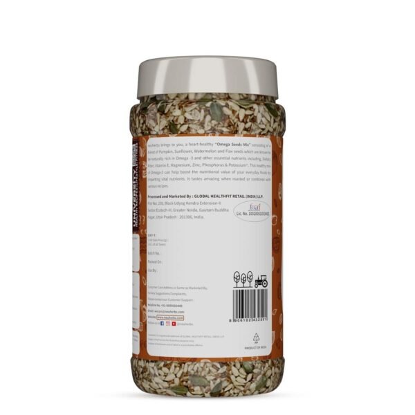 Neuherbs Omega-3 Fiber 4-in-1 raw & Unroasted seeds mix 200g | Diet snacks | Super Seeds Mix For Eating | Healthy Food For Weight Loss,Heart,Good Skin - Image 3