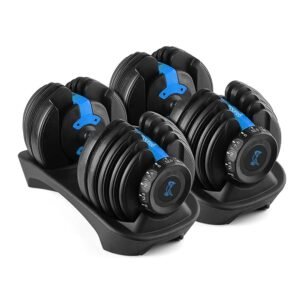 Cockatoo ADB-01 2.5 KG- 24 Kg Adjustable Dumbbell Set, Home Workout Gym Equipment Men and Women, Quick One-Second Adjustment 15-IN-1 Dumbbell Dumbbells Set For Home Gym (24 Kg, Blue)