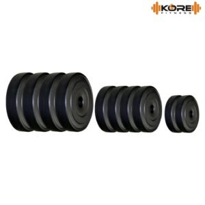 Kore K-Pvc 20Kg Combo 3 Leather Home Gym And Fitness Kit, Grey