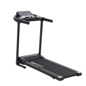 Amazon Basics ABTR200 2HP Peak Motorized Foldable Treadmill with LCD Display | Heart Rate Sensor | Manual Incline and Music Speaker | Max Speed 12 Km/Hr | Max User Weight 110 KG | 2 HP(Peak Power)