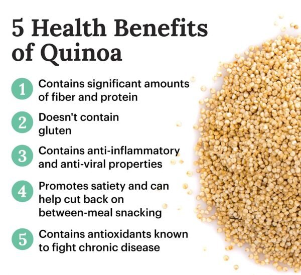 NutriOrganics Premium Quinoa 1kg - Gluten Free Quinoa, Healthy Breakfast, Diet Food for Weight Management - Image 6