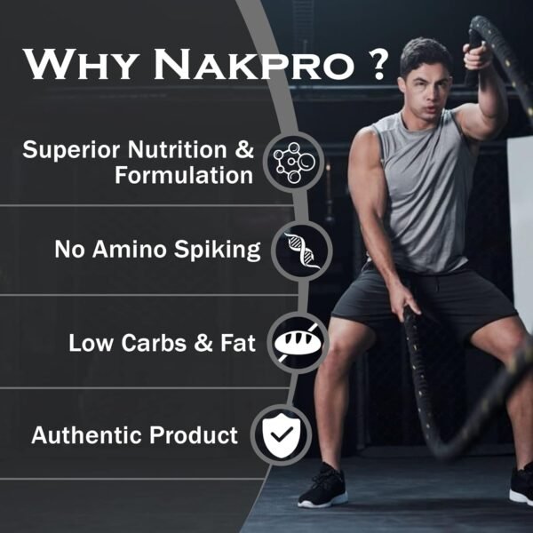 NAKPRO Platinum Plus+ Whey Protein Isolate with Digestive Enzymes | 28g Protein, 6.36g BCAA | Added Vitamins & Minerals (Chocolate, 1 Kg) - Image 7