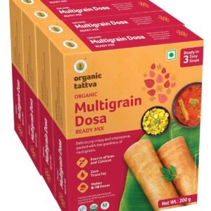 Organic Tattva, Organic Instant Ready Mix Multigrain Dosa, 800 Gram | Rich Source of Iron and Calcium | Healthy Breakfast, Protein Rich, Gluten Free, Diet Foods, Weight Loss | Ready in 3 Easy Steps