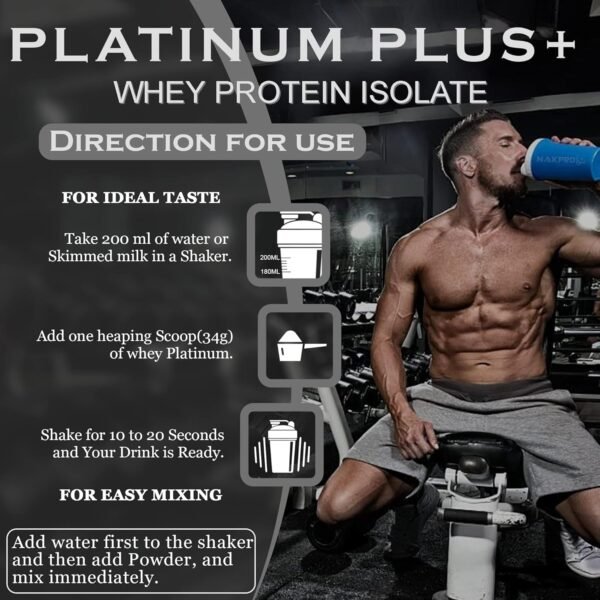 NAKPRO Platinum Plus+ Whey Protein Isolate with Digestive Enzymes | 28g Protein, 6.36g BCAA | Added Vitamins & Minerals (Chocolate, 1 Kg) - Image 5
