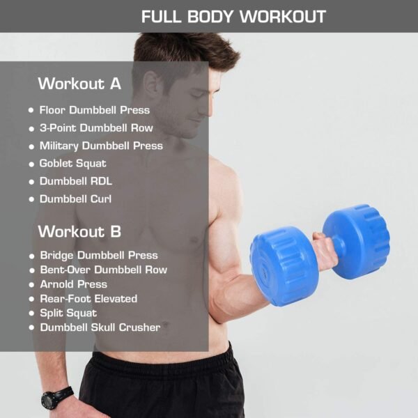 SPIRO PVC Dumbbells for Home Gym Equipment |Gym Exercise|Home Workout | Fitness Kit|Dumbbells Weights for Whole Body Workout - Image 4