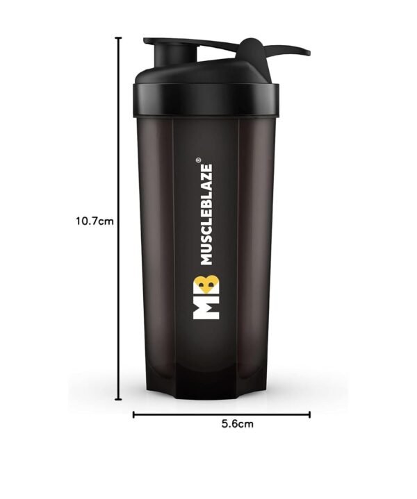 MuscleBlaze Phirse Zidd Kar, Shaker (Black, 650ml) | Leakproof, BPA-Free Blender Bottle | Ideal for Whey Protein, Preworkout & BCAA Shakes - Image 7