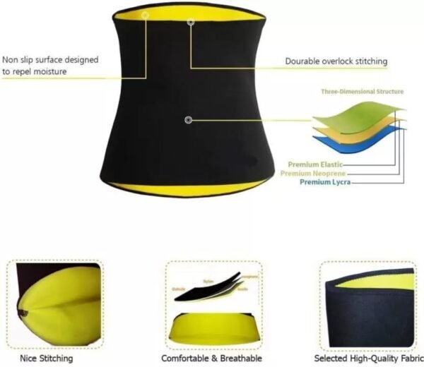 PROBUY Tummy Shaper for Women & Men Sweat Slim Belt Tummy Belt Shapewear for Belly. Body Shaper Belt for Stomach Fitness Belt for Exercise & Workout - Image 6