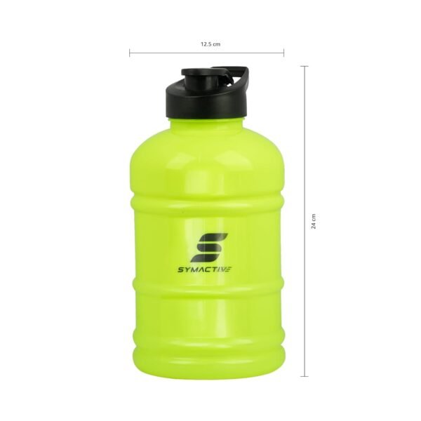 Amazon Brand - Symactive Leakproof Unbreakable Gym Protein Shaker Gallon Bottle with Carry Loop, BPA-Free (Colour: Neon Yellow, 1800 ml),Plastic - Image 9