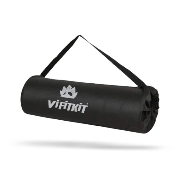 Vifitkit Carry Bag for Yoga Mats with Premium-Quality Zipper & Durable Strap, Polyester Material, Easy-to-Carry & Lightweight (Black)