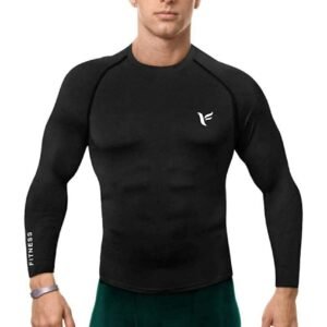 Zexer Men Men Compression T-Shirt Gym and Sports Wear T-Shirt for Men | Body fit Skinny T-Shirt (Black