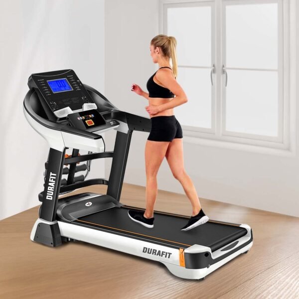 Durafit - Sturdy, Stable and Strong Focus Multifunction 7 Hp Peak Dc Motor Foldable Treadmill Auto Incline Max Speed 18 Km/Hr Max User Weight 150 Kg Spring Suspension Technology - Image 7