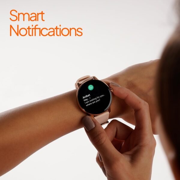 Fire-Boltt Phoenix Pro 35.3mm (1.39 inch) Bluetooth Calling Smartwatch, AI Voice Assistant, Metal Body with 120+ Sports Modes, SpO2, Heart Rate Monitoring (Gold Pink) - Image 9