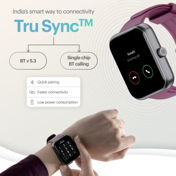 Noise Pulse 2 Max 1.85" Display, Bluetooth Calling Smart Watch, 10 Days Battery, 550 NITS Brightness, Smart DND, 100 Sports Modes, Smartwatch for Men and Women (Jet Black) - Image 3