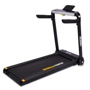 AGARO Gravity Motorised Foldable Treadmill, Powerful Motor 2.0HP (4HP Peak), 90% Pre Installed, Max 115Kg User Weight, Max Speed 15Km/Hr, LED Touch Interactive Display, Bluetooth Speaker Enabled