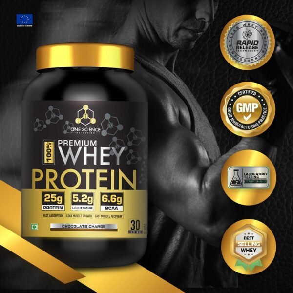 One Science Nutrition (OSN) Premium Whey Protein [Grass Fed Whey] - 25g Protein, 6.6g BCAA & 5.2 gms L-Glutamine | Refuels & Repairs Muscles - 2 lbs - Chocolate Charge - Image 6