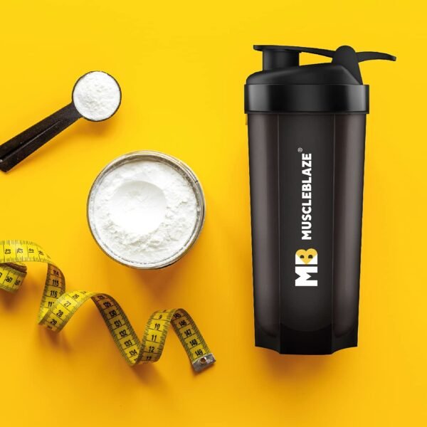 MuscleBlaze Phirse Zidd Kar, Shaker (Black, 650ml) | Leakproof, BPA-Free Blender Bottle | Ideal for Whey Protein, Preworkout & BCAA Shakes - Image 5