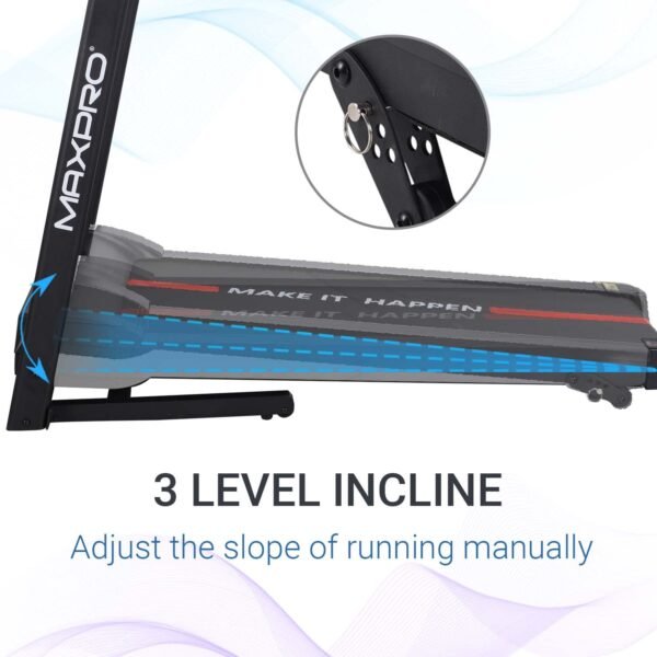 WELCARE Maxpro Ptm400 2Hp (4 Hp Peak) Dc Motor Foldable Treadmill with Free Diet Plan,Home Use Cardio Treadmill,Max Speed 12.8Km/Hr,Led Display,Max.User Weight 110Kgs,Free Installation Assistance - Image 4