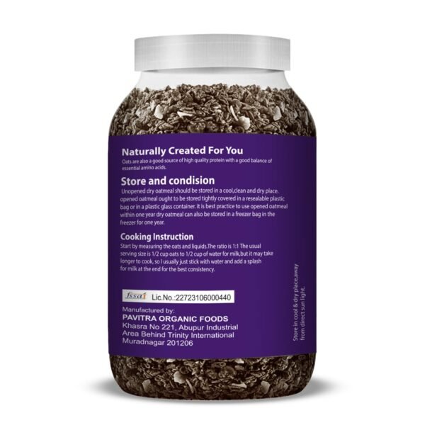 RAGHAVAM Rolled Chocolate Peanut Butter Oats | Weight Loss | Diet Food | Gluten Free Oats | Helps Manage Weight & Reducing Cholesterol | Healthy Breakfast Cereals | Rich in Fibre | Oats (900 g) - Image 7