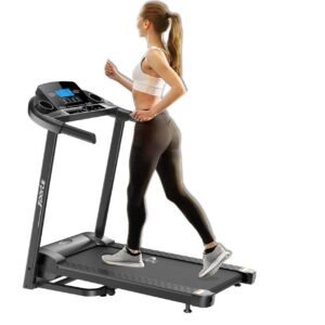 Dolphy Folding Motorized Treadmill with Safe Handlebar, LCD Display and MP3 USB Port Electric (2.5HP) for Home Jogging, Fitness Use (Black)