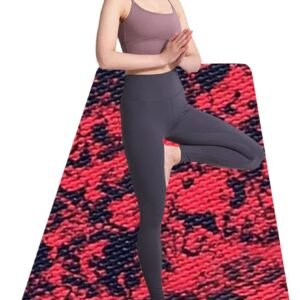 OJS Yoga Mats for Women Yoga mat for men exercise mat for home workout yoga mat for kids Exercise mat for home workout Anti-skid Anti-slip yoga Mate with Carrying Bag (Made in India) (4MM, MULTI -COLOR)