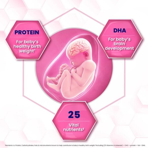 Horlicks Mother's Plus Vanilla 400g Refill, No Added Sugar | Protein Powder for Pregnancy, Breastfeeding | Health Drink with DHA for Brain Development - Image 2