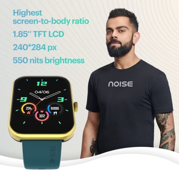 Noise Pulse 2 Max 1.85" Display, Bluetooth Calling Smart Watch, 10 Days Battery, 550 NITS Brightness, Smart DND, 100 Sports Modes, Smartwatch for Men and Women (Jet Black) - Image 2