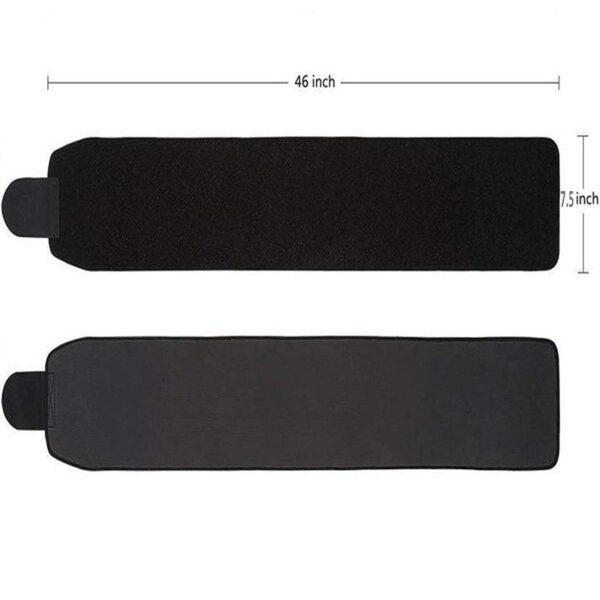 5 O' CLOCK SPORTS Sweat Slim Belt for Fat Loss, Weight Loss and Tummy Trimming Exercise for Both Men and Women Black - Image 4