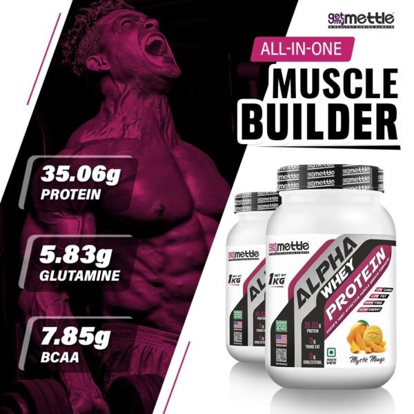 swasthum Mettle Alpha Whey Protein|35.06G Protein|No Added Sugar|100% Whey|High Content Of Bcaa|Whey Protein(Belgian Chocolate, 2Kg) - Image 7