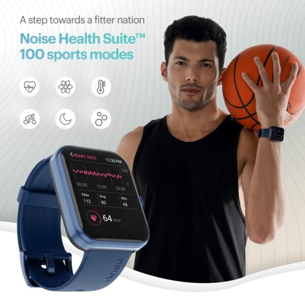 Noise Pulse 2 Max 1.85" Display, Bluetooth Calling Smart Watch, 10 Days Battery, 550 NITS Brightness, Smart DND, 100 Sports Modes, Smartwatch for Men and Women (Jet Black) - Image 5