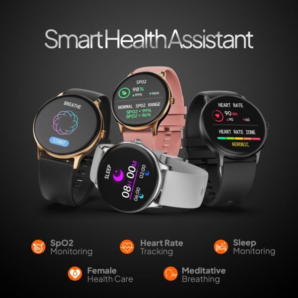 Fire-Boltt Phoenix Pro 35.3mm (1.39 inch) Bluetooth Calling Smartwatch, AI Voice Assistant, Metal Body with 120+ Sports Modes, SpO2, Heart Rate Monitoring (Gold Pink) - Image 7