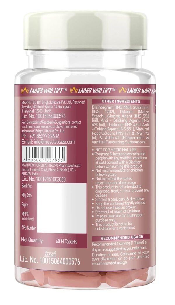 MuscleBlaze StrongHer Women Multivitamin (60 Tablets) | Multivitamin for Women | For Energy & Stamina - Image 8
