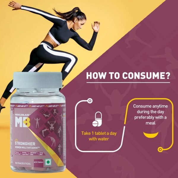 MuscleBlaze StrongHer Women Multivitamin (60 Tablets) | Multivitamin for Women | For Energy & Stamina - Image 3