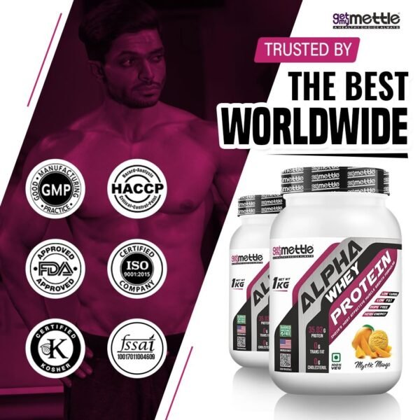 swasthum Mettle Alpha Whey Protein|35.06G Protein|No Added Sugar|100% Whey|High Content Of Bcaa|Whey Protein(Belgian Chocolate, 2Kg) - Image 6