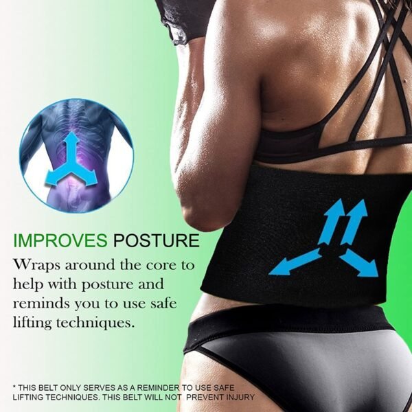 SPIKE Sweat Slim Belt for Men and Women Tummy Trimmer Body Shapewear Sauna Waist Trainer Adjustable Sweat Belt - Image 5