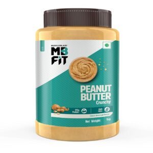 MuscleBlaze Fit Classic Peanut Butter with Omega 3 & 6 (Crunchy, 1kg) | 26g Protein | Fibre Rich, No Trans Fat