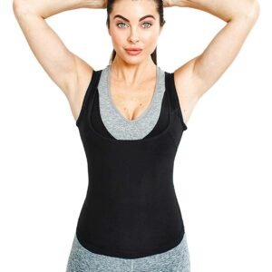 KGDA™ Sweat Shapewear Vest Belt for Women, Polymer Shapewear, Workout for Weight Loss, Trainer for Fat Burner & Weight Loss for Women (Black & Blue)