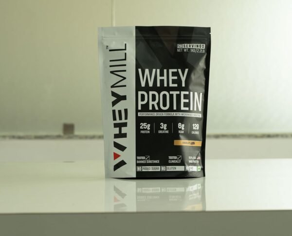 WHEYMILL 100% Whey Protein | 25g Protein, 3g Creatine, 6g BCAA | Easy Mixing, Low Carbs Whey Protein Supplement Powder for Men, Women & Athletes (1 Kg/2.2lb | 28 Servings | Chocolate) - Image 6