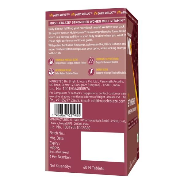 MuscleBlaze StrongHer Women Multivitamin (60 Tablets) | Multivitamin for Women | For Energy & Stamina - Image 7