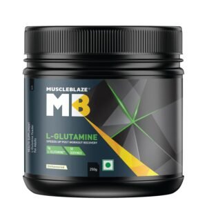 MuscleBlaze L-Glutamine (Unflavoured, 250g, 50 Servings) | Post Workout Recovery | 5g Glutamine