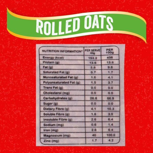 JEWEL FARMER Rolled Oats for Breakfast Fiber & Protein Rich Healthy Cereal Weight Loss Diet Food (500g) - Image 4